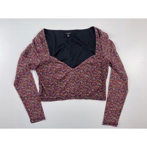AFRM Nordstrom Ditsy Floral Sweetheart Crop Top Size L